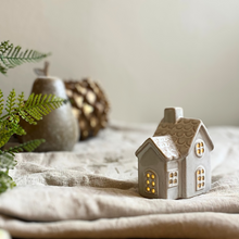 Load image into Gallery viewer, Ceramic Village Cottage, LED lit
