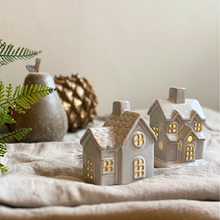 Load image into Gallery viewer, Ceramic Village Cottage, LED lit