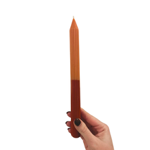 Load image into Gallery viewer, Rust Two Tone Ribbed Taper