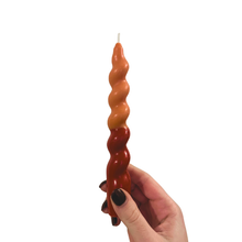 Load image into Gallery viewer, Rust Two Tone Swirl Taper