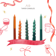 Load image into Gallery viewer, Forest Green Two Tone Ribbed Taper