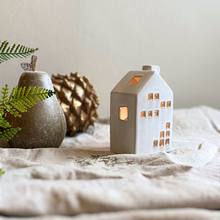 Load image into Gallery viewer, Natural Ceramic Village Houses, Set of Two