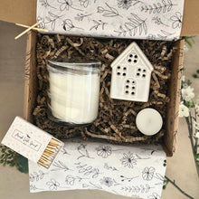 Load image into Gallery viewer, Calm Home Gift Box: Candle &amp; Tea light House
